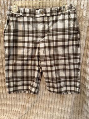 Ralph Lauren Active Brown Plaid Casual Shorts